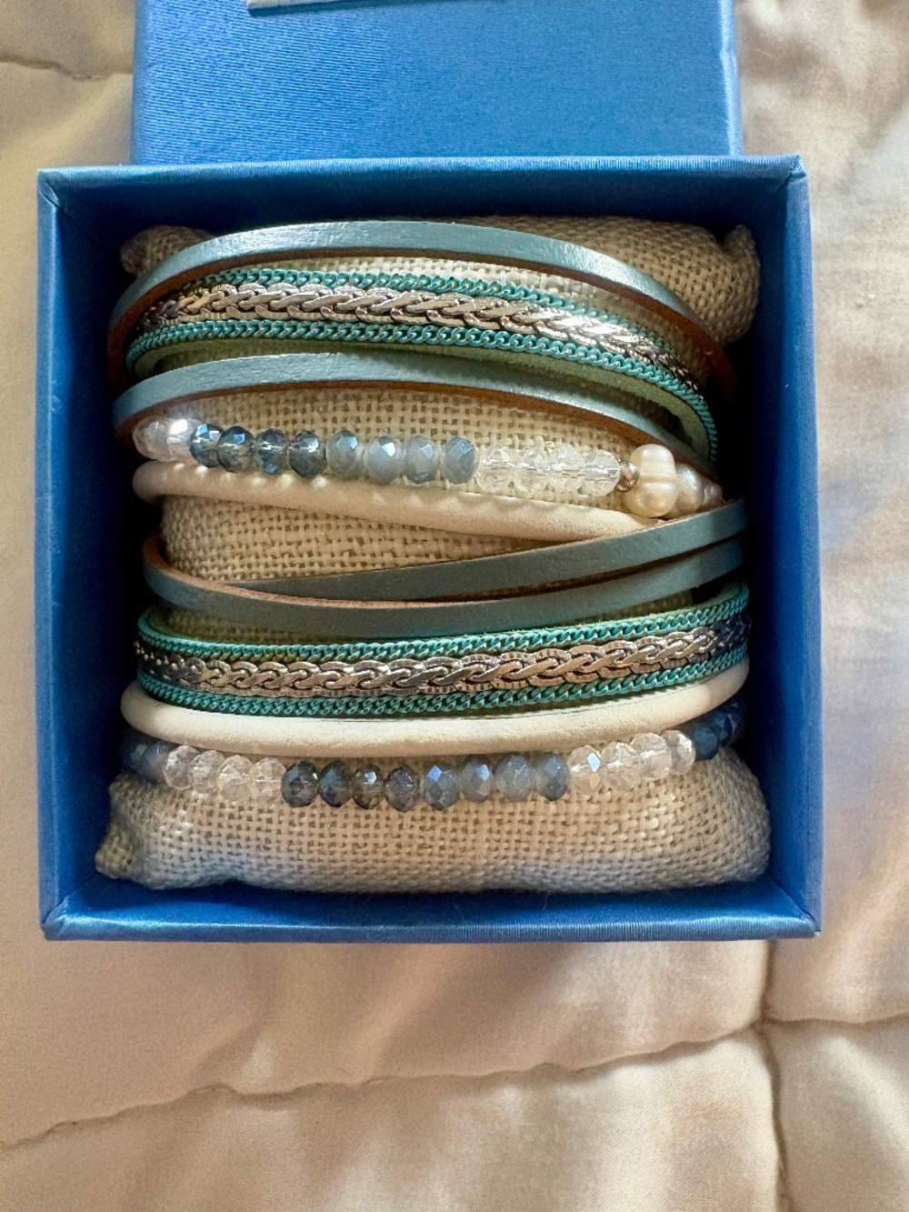 •Persimmon Multi Strand Wrap Bracelet•